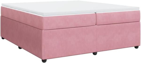 Boxspringbett mit Matratze Rosa 200x200 cm Samt 3285667