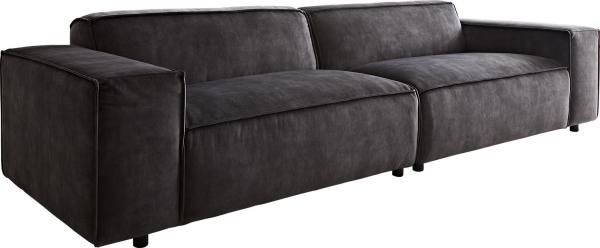 Big-Sofa Tenso 285x105 cm Velour Anthrazit