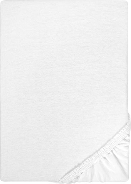 Castell Jersey-Stretch Spannbettlaken 180x200 cm - 200x200 cm Weiß