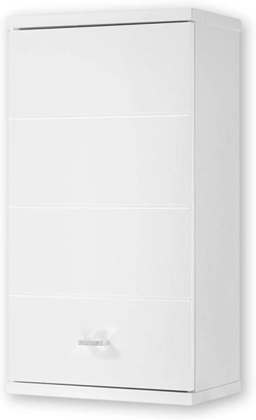 Stella Trading POOL Badezimmer Hängeschrank in Weiß - Moderner Badezimmerschrank Bad Schrank mit viel Stauraum - 38 x 71 x 23 cm (B/H/T)