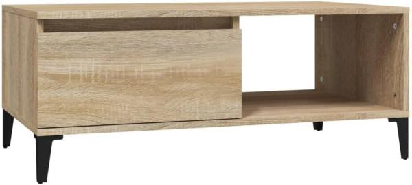 vidaXL Couchtisch Sonoma-Eiche 90x50x36,5 cm Holzwerkstoff