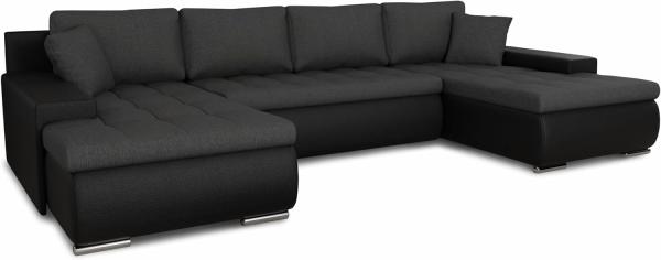 Sofnet Wohnlandschaft Faris U, mit Schlaffunktion und Bettkasten, Ecksofa, U-Form Couch, Schlafsofa mit Wellenfeder