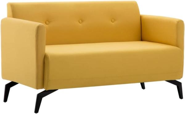 vidaXL 2-Sitzer-Sofa Stoffbezug 115 x 60 x 67 cm Gelb