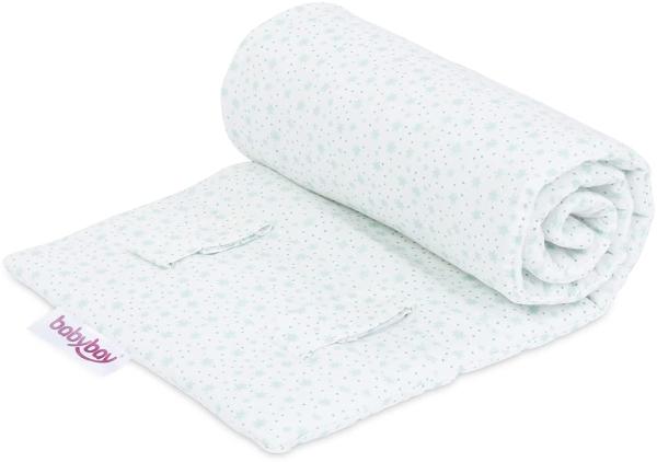 Babybay 'Organic Cotton' Gitterschutz für Verschlussgitter, weiß Glitzersterne mint