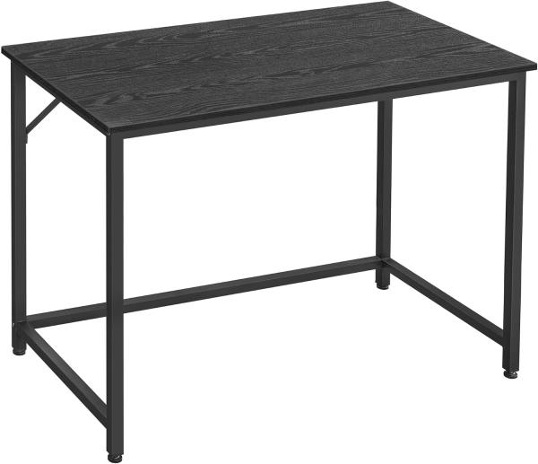 VASAGLE Schreibtisch, Computertisch, Bürotisch, für Arbeitszimmer, Schlafzimmer, 50 x 100 x 75 cm, Industrie-Design, Metallgestell, schwarz von SONGMICS DWL041B56