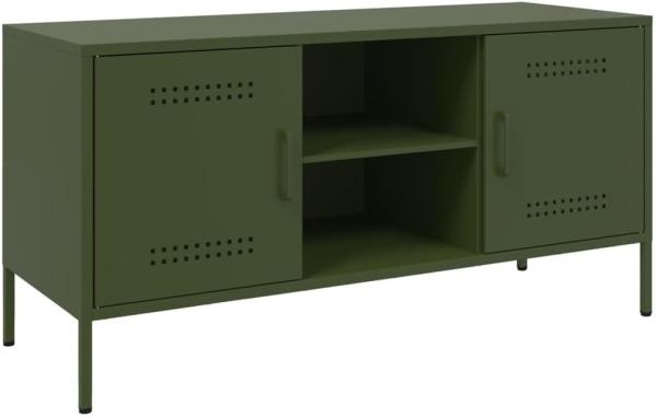 TV-Schrank Olivgrün 100,5x39x50,5 cm Stahl 842992