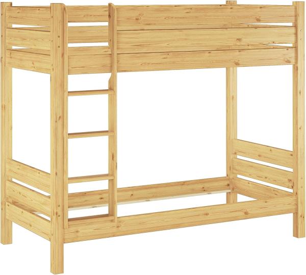 Erst-Holz Etagenbett extra stabil Kiefer 100x200 Nische 80 Hochbett teilbar ohne Rollrost 60. 16-10T80oR