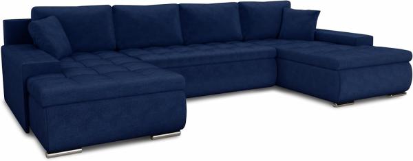 Sofnet Wohnlandschaft Faris U, mit Schlaffunktion und Bettkasten, Ecksofa, U-Form Couch, Schlafsofa mit Wellenfeder