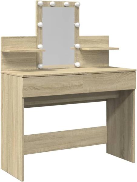 Schminktisch mit LED-Beleuchtung Sonoma-Eiche 100x40x130 cm 848201