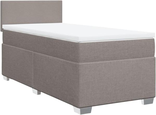 Boxspringbett mit Matratze Taupe 100x200 cm Stoff 3288096