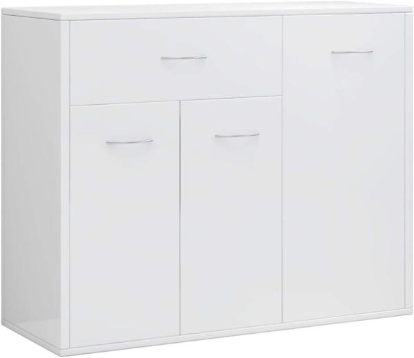 Sideboard Hochglanz-Weiß 88x30x70 cm Holzwerkstoff
