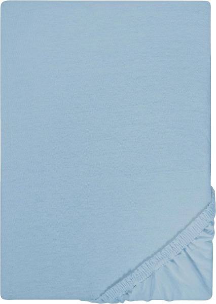 Castell Jersey-Stretch Spannbettlaken 180x200 cm - 200x200 cm Blau
