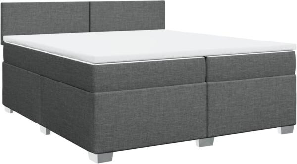 Boxspringbett mit Matratze Dunkelgrau 200x200 cm Stoff 3288289