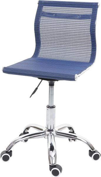 Bürostuhl HWC-K53, Drehstuhl Schreibtischstuhl Computerstuhl, Netzbezug Stoff/Textil ~ blau
