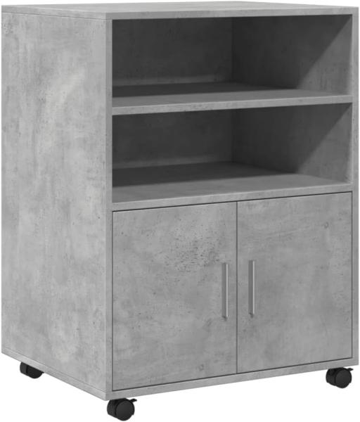 Rollschrank Betongrau 60x48x81 cm Holzwerkstoff 853167