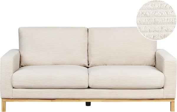 2-Sitzer Sofa Cord hellbeige hellbraun SIGGARD