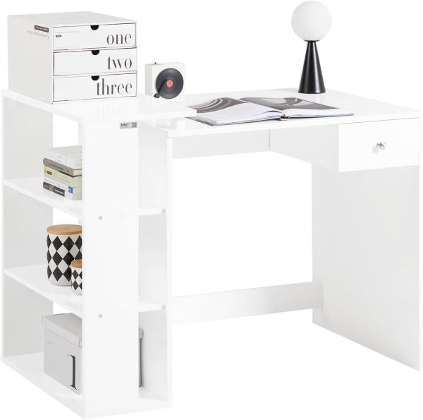 SoBuy 'FWT35-W' Schreibtisch mit 3 Ablagen