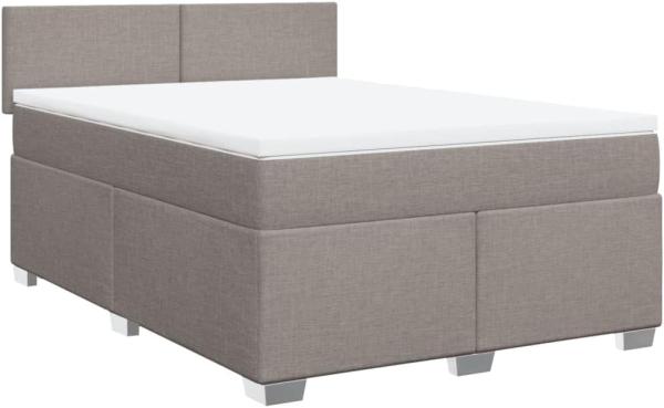 Boxspringbett mit Matratze Taupe 160x200 cm Stoff 3288236