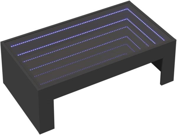 Couchtisch mit Infinity-LED Schwarz 90x50x30 cm 847617