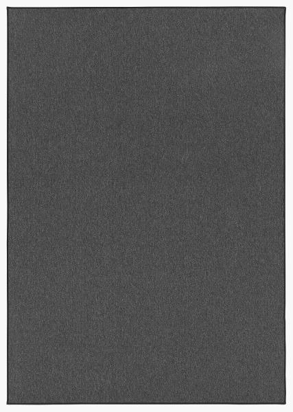 Feinschlingen Teppich Casual Anthrazit Uni Meliert - 160x240x0,4cm