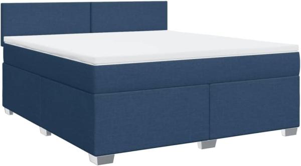 Boxspringbett mit Matratze Blau 180x200 cm Stoff 3288266