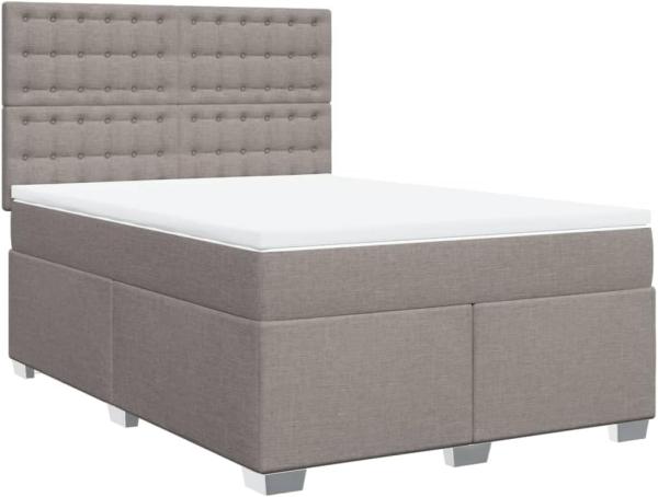 Boxspringbett mit Matratze Taupe 160x200 cm Stoff 3292857