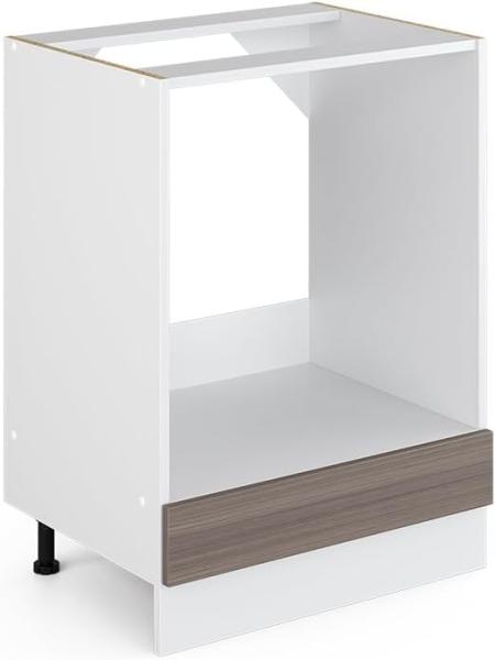 Vicco Küchenschrank R-Line Hängeschrank Unterschrank Küchenzeile Küchenunterschrank Arbeitsplatte, Möbel verfügbar in anthrazit und weiß (edelgrau ohne Arbeitsplatte, Herdumbauschrank 60 cm)