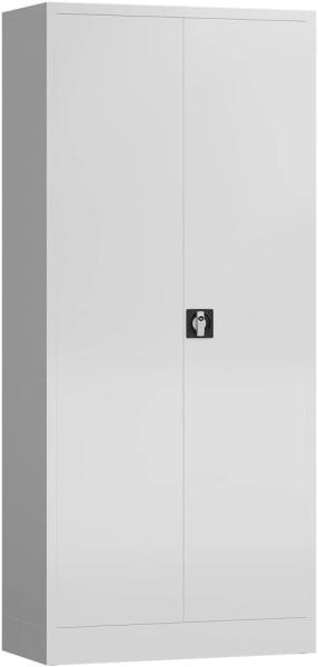 Aktenschrank Metallschrank abschließbar mit 2 Türen, 4 Fachböden 1800 x 800 x 380mm (RAL 9003 signalweiß)