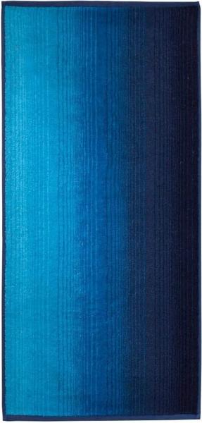 Handtücher Duschtücher - Farbverlauf Design - aus Bio Baumwolle 50x100 cm blau