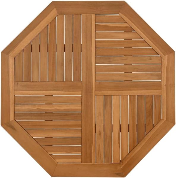 vidaXL Tischplatte 90x90x2,5 cm Achteckig Massivholz Teak