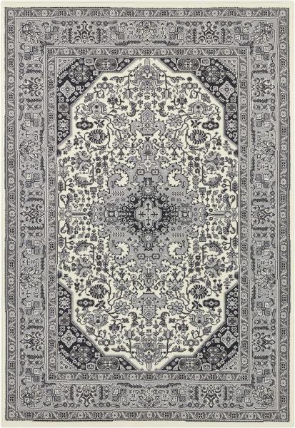 Orientalischer Kurzflor Teppich Skazar Isfahan Creme - 80x150x0,9cm