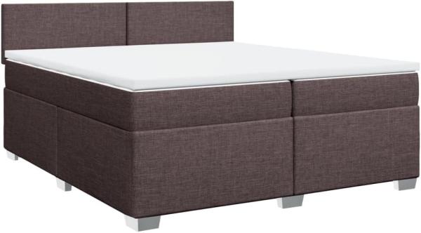 Boxspringbett mit Matratze Dunkelbraun 200x200 cm Stoff 3288291