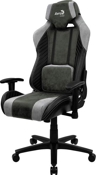 Aerocool BARONBG, Gaming Stuhl, Atmungsaktives AeroSuede, Verstellbare Rückenlehne, Grün