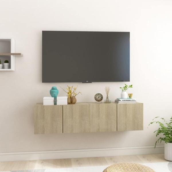 vidaXL TV-Hängeschränke 2 Stk. Sonoma-Eiche 60x30x30 cm