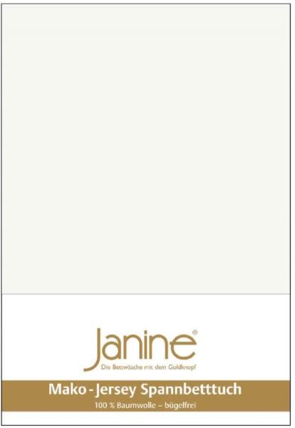 Janine Spannbetttuch 5007 Mako Jersey 140/200 bis 160/200 cm Ecru Fb. 09