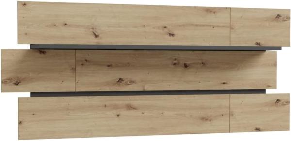 Paneel LEOKADIA Wandregal passend zur Wohnwand Artisan Eiche / Grau ca. 195 x 83 x 22 cm