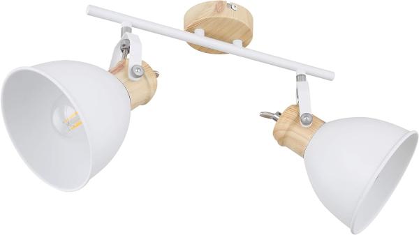 GLOBO Deckenleuchte Wohnzimmer Deckenstrahler 2 Flammig Deckenlampe Weiß 54018-2