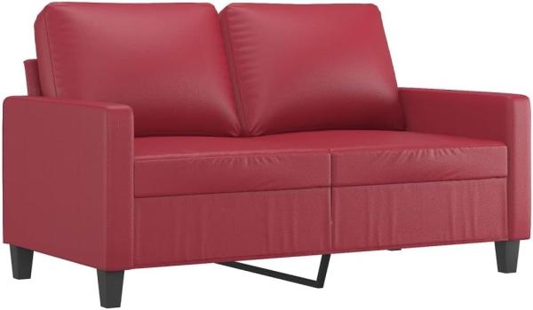 vidaXL 2-Sitzer-Sofa Weinrot 120 cm Kunstleder