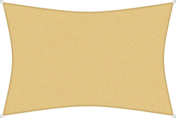 sunprotect 12027 Professional Sonnensegel, 5 x 3,5 m, Rechteck, wind- & wasserdurchlässig, beige