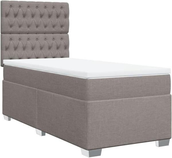 Boxspringbett mit Matratze Taupe 90x200 cm Stoff 3292682