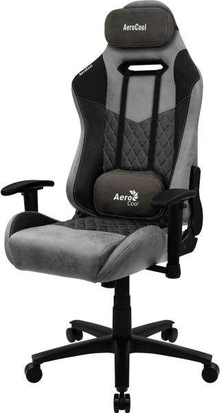 Aerocool DUKE, Gaming-Stuhl, AeroSuede Atmungsaktiv, Verstellbare Rückenlehne, Schwarz
