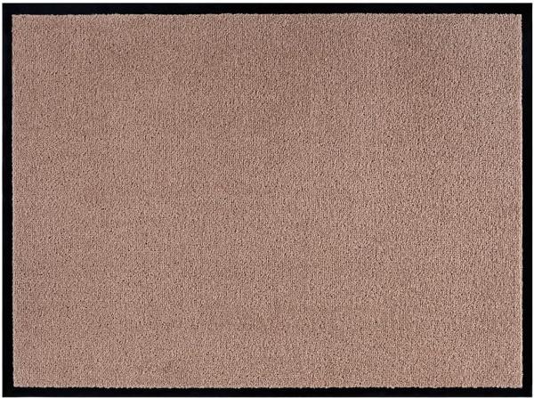 Teppich Boss waschbare In- & Outdoor Fußmatte Uni einfarbig - beige - 60x80x0,7cm