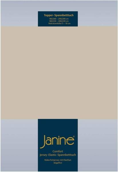 Janine Topper Comfort Jersey Spannbetttuch | 180x200 cm - 200x220 cm | naturell