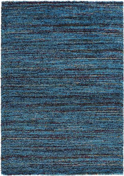 Hochflor Teppich Chic meliert blau - 160x230x3cm