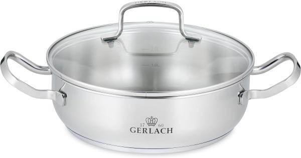 Gerlach Simple Topf mit Deckel niedrig 24cm 2L