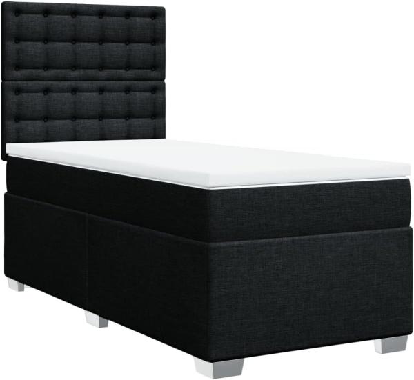 Boxspringbett mit Matratze Schwarz 90x190 cm Stoff 3292659