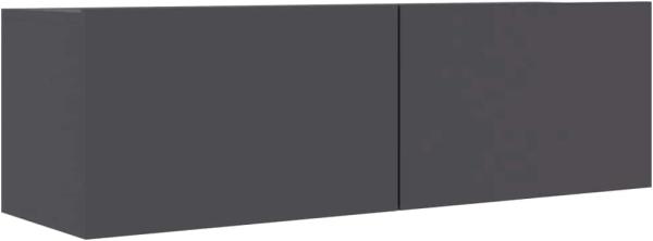 vidaXL TV Schrank mit 2 Klapptüren TV Möbel Hängeboard Lowboard Fernsehtisch Fernsehschrank Sideboard HiFi Grau 100x30x30cm Spanplatte
