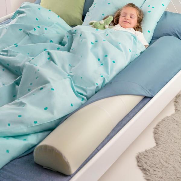 BANBALOO - Rausfallschutz für Kinderbett - Bettrolle für Kleinkinder Bett, Randkissen mit Memory-Schaum-Polsterung, Bettschutzgitter - Rutschfestes Tragbares Trennkissen - Bettgitter Rausfallschutz