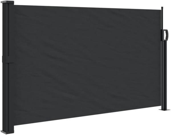 Seitenmarkise Ausziehbar Schwarz 120x500 cm 4004399