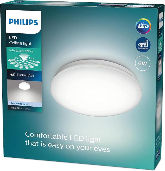 Philips Moire CL200 LED Deckenleuchte weiß 640lm 4000K 22,5cm
